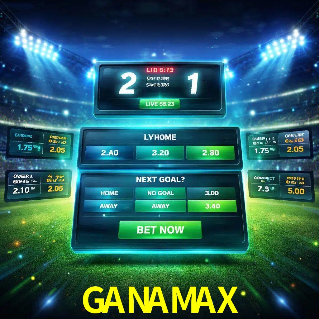 Vista de apuestas en vivo GANAMAX durante un partido en curso