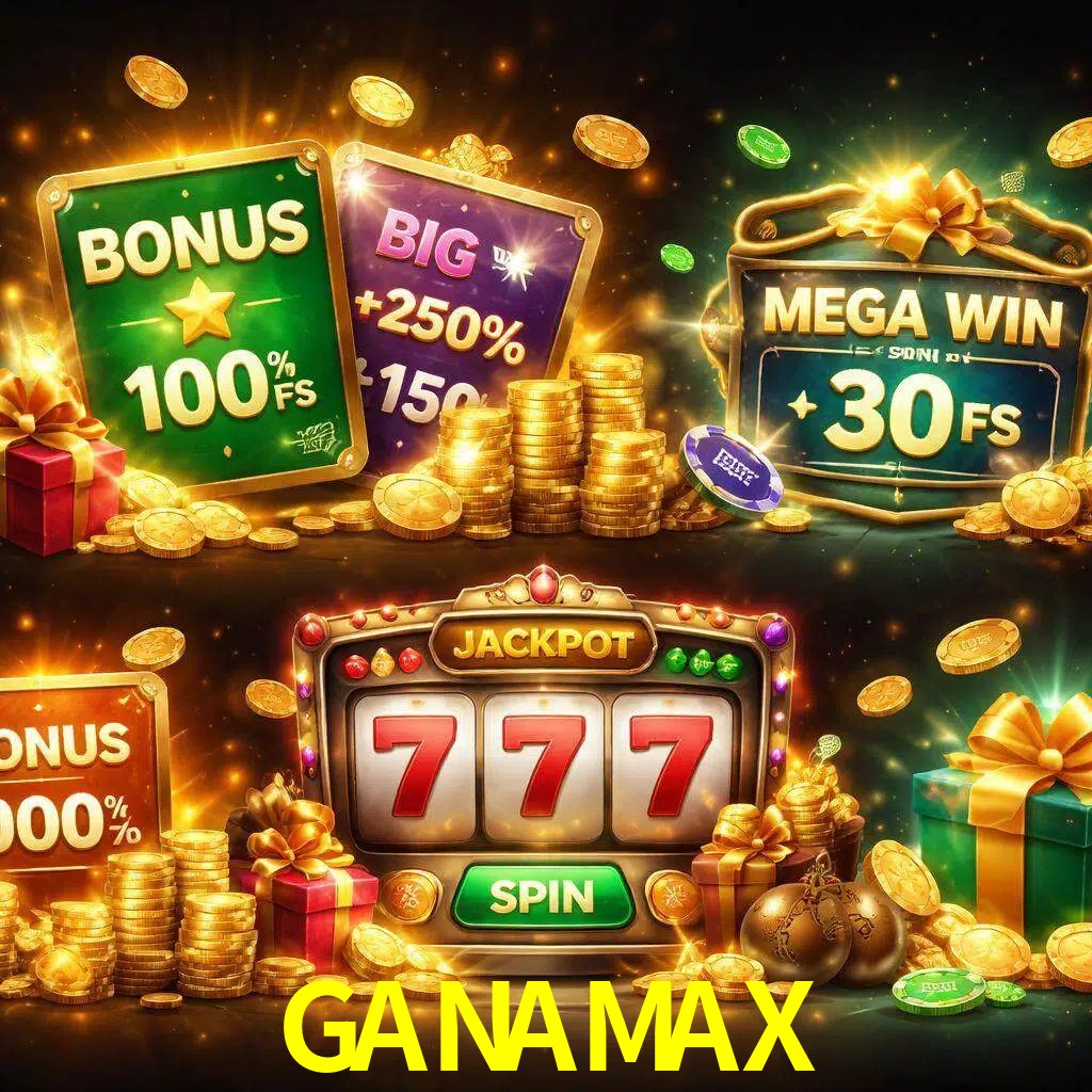Tipos de bonos GANAMAX incluyendo recompensas de bienvenida y promociones continuas