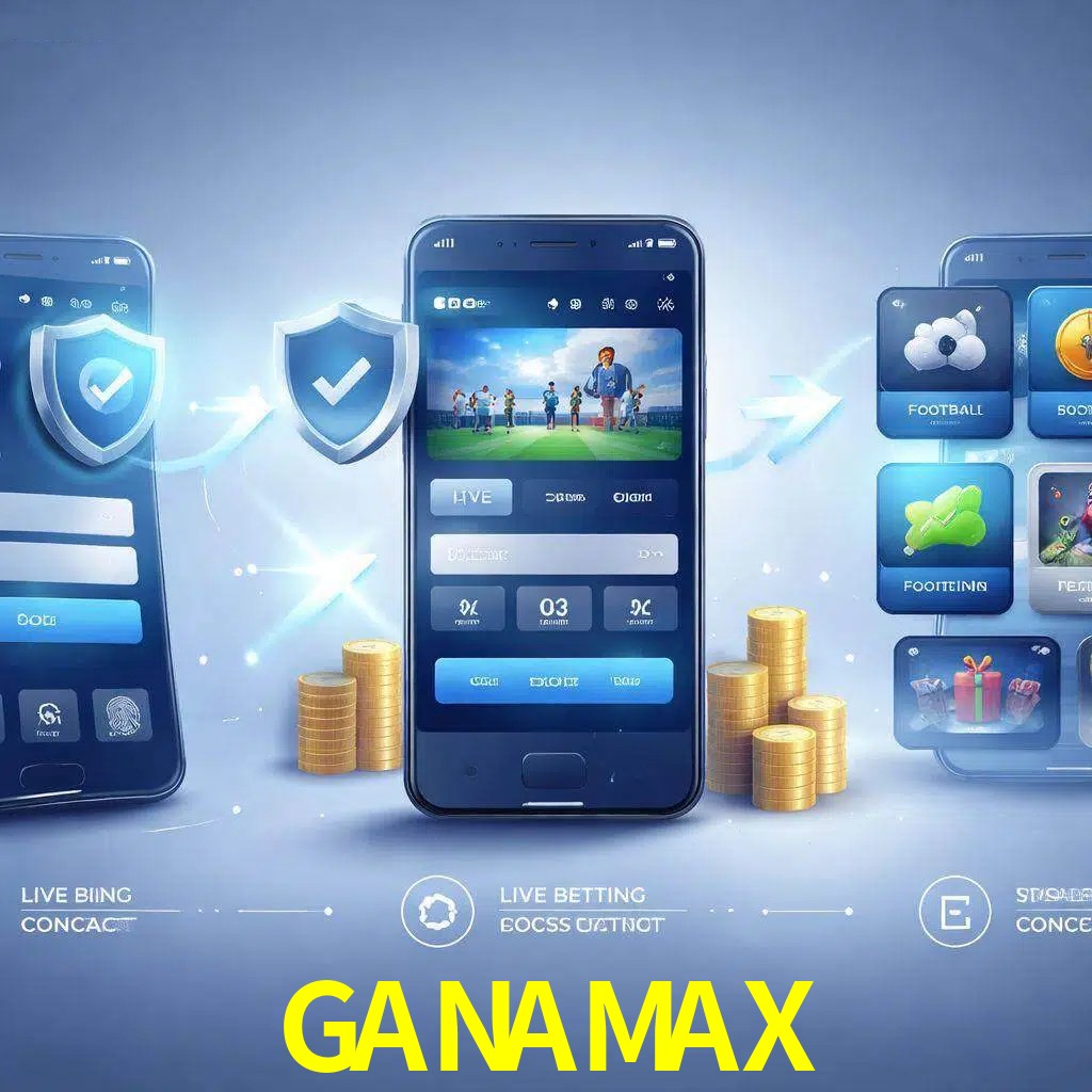 Pasos de acceso a la app GANAMAX en pantalla de teléfono móvil